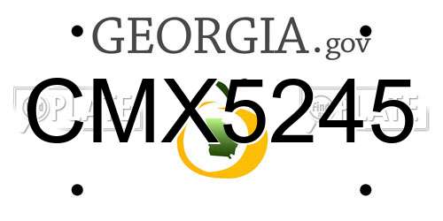 CMX5245 Georgia License Plate