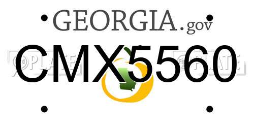 CMX5560 Georgia License Plate