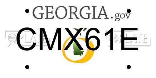CMX61E Georgia License Plate