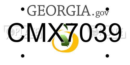 CMX7039 Georgia License Plate