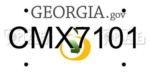 CMX7101 Georgia License Plate