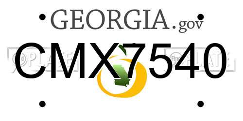 CMX7540 Georgia License Plate