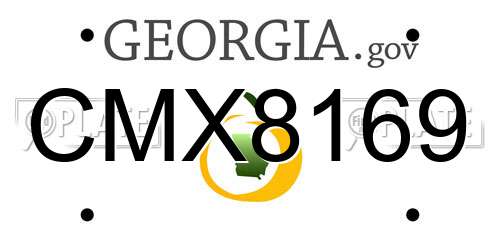 CMX8169 Georgia License Plate