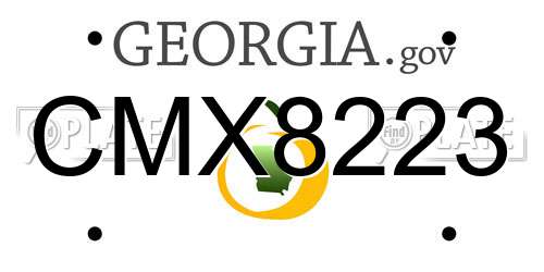 CMX8223 Georgia License Plate
