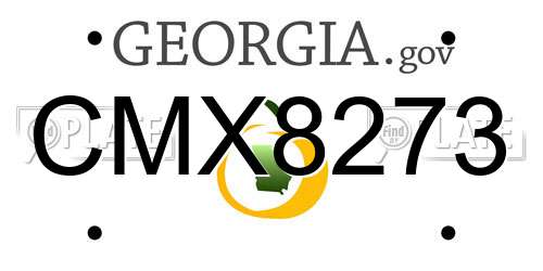 CMX8273 Georgia License Plate