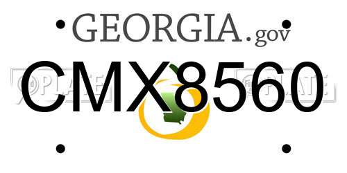 CMX8560 Georgia License Plate
