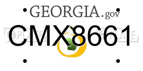 CMX8661 Georgia License Plate