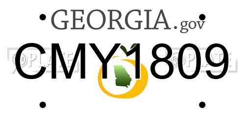 CMY1809 Georgia License Plate