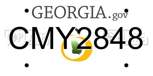 CMY2848 Georgia License Plate