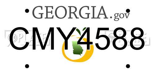 CMY4588 Georgia License Plate
