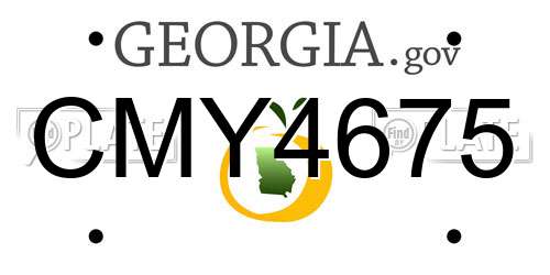 CMY4675 Georgia License Plate