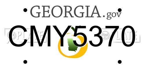 CMY5370 Georgia License Plate