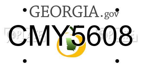 CMY5608 Georgia License Plate