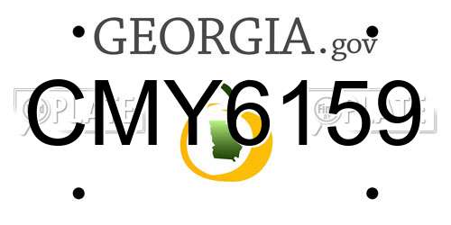 CMY6159 Georgia License Plate