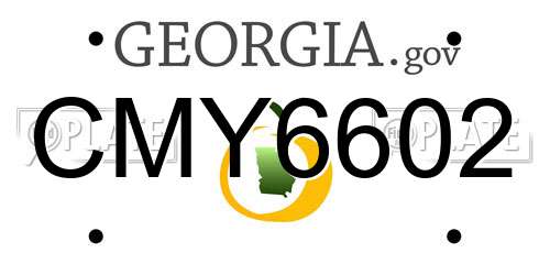 CMY6602 Georgia License Plate