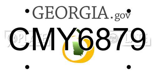 CMY6879 Georgia License Plate