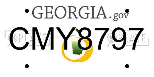 CMY8797 Georgia License Plate