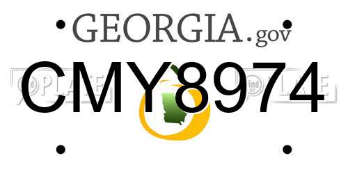 CMY8974 Georgia License Plate