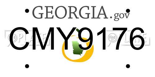 CMY9176 Georgia License Plate