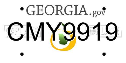 CMY9919 Georgia License Plate