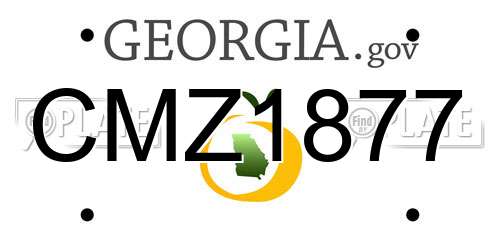 CMZ1877 Georgia License Plate