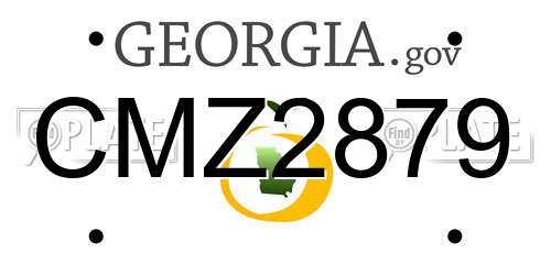 CMZ2879 Georgia License Plate