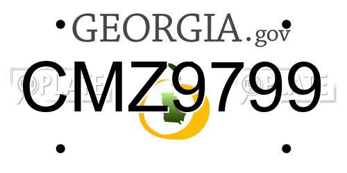 CMZ9799 Georgia License Plate
