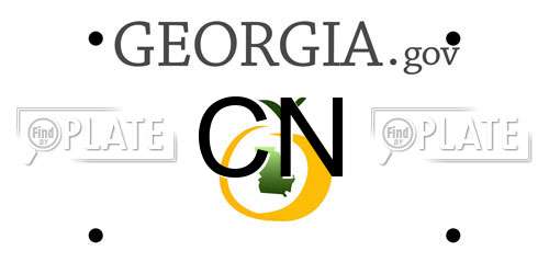 CN Georgia License Plate