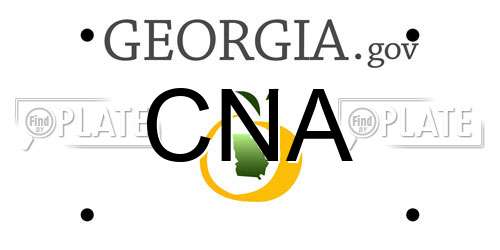 CNA Georgia License Plate