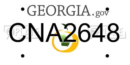 CNA2648 Georgia License Plate