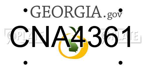 CNA4361 Georgia License Plate