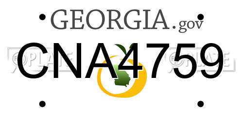 CNA4759 Georgia License Plate