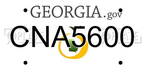 CNA5600 Georgia License Plate
