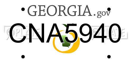 CNA5940 Georgia License Plate