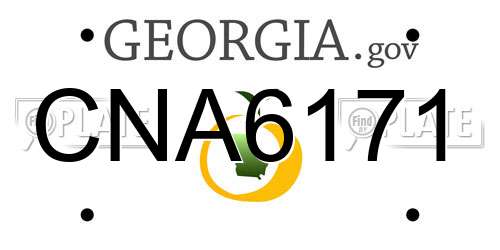 CNA6171 Georgia License Plate