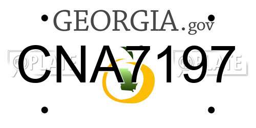 CNA7197 Georgia License Plate