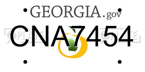 CNA7454 Georgia License Plate