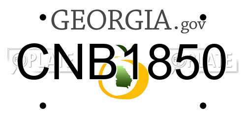 CNB1850 Georgia License Plate