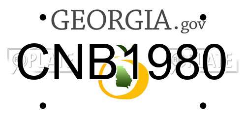 CNB1980 Georgia License Plate