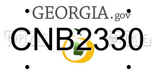 CNB2330 Georgia License Plate
