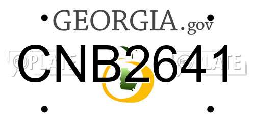 CNB2641 Georgia License Plate