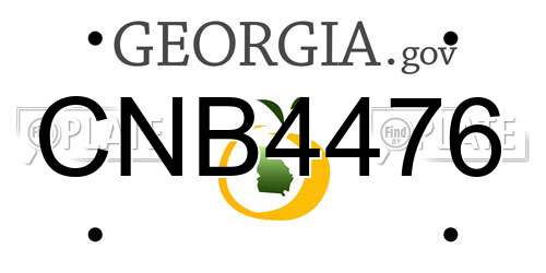 CNB4476 Georgia License Plate
