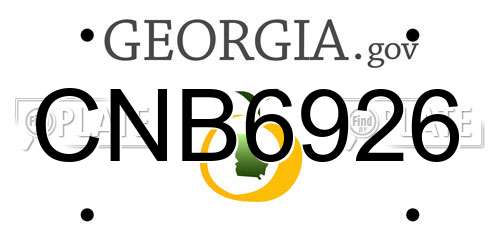 CNB6926 Georgia License Plate