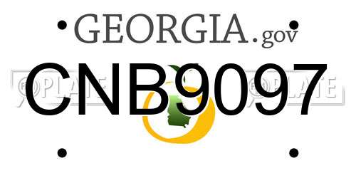 CNB9097 Georgia License Plate