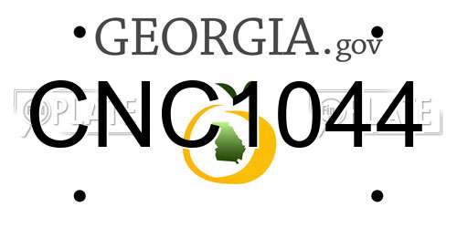 CNC1044 Georgia License Plate