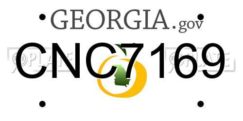 CNC7169 Georgia License Plate