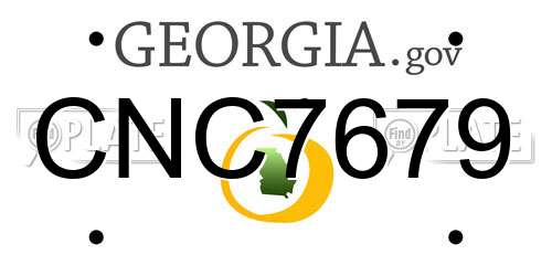 CNC7679 Georgia License Plate