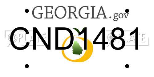 CND1481 Georgia License Plate