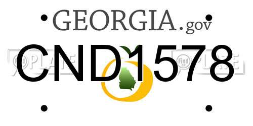 CND1578 Georgia License Plate