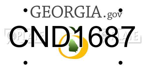 CND1687 Georgia License Plate